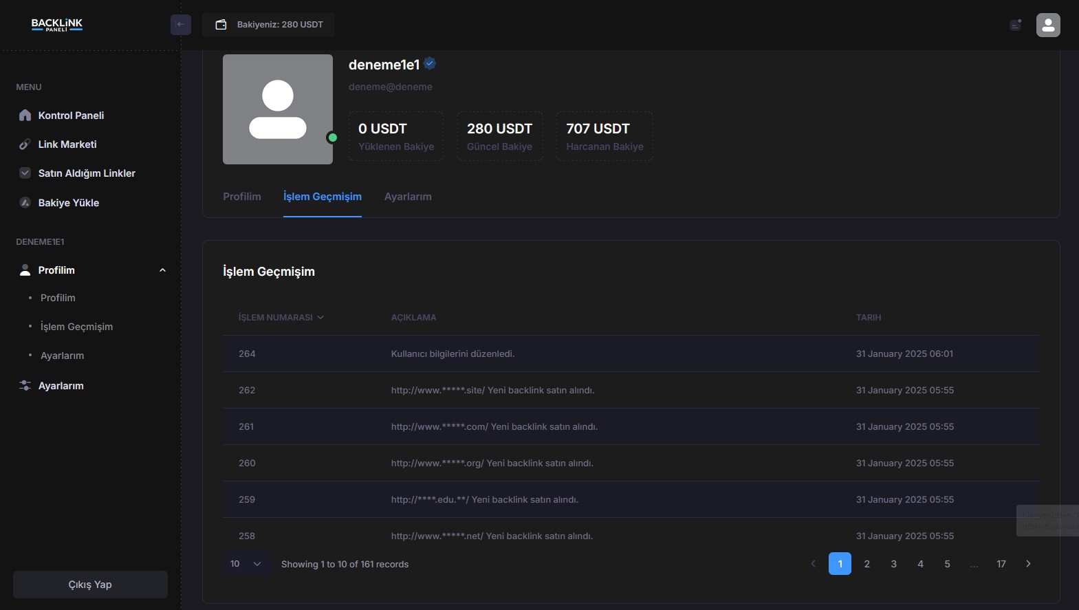 Hacklink Panel İşlem Geçmişi